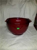 Set of Kitchenaid Red Plastic Mixing Bowls