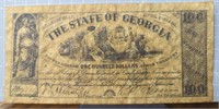 State of Georgia vintage currency banknote copy