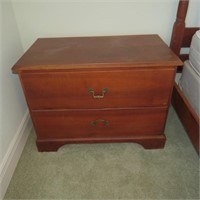 ANTIQUE Nightstand with 2 Drawers Cherry Wood