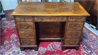 Mahogany Inlaid Desk w/ Door in Center