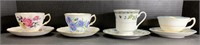 4 Teacups & Saucers Royal Vale Bone China*