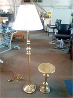 Beautiful Brass Base Floor Lamp Powers On