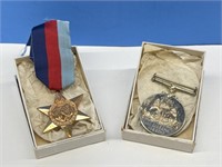 Ww2 Defense Medal And 1939-45 Star In Box