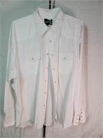 XXL Wrangler White Long Sleeve Snap Shirt