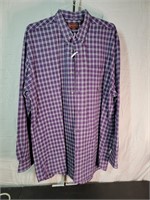 XXL Roper Violet Plaid Long Sleeve Shirt