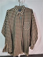 XXL Puritan Black-Brown Plaid Long Sleeve Shirt