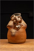 “Yup” Wood Fired Clayware Face Jug by Rob Withrow