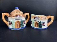 (2) Vintage Cottageware Creamer & Sugar Bowl