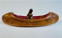 ANTIQUE CARVED DUG-OUT CANOE