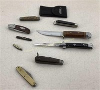 Lot of vtg knifes One is switch blade