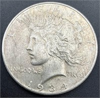 High Grade 1934-D US Peace Silver Dollar