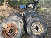 PILE OF TIRES + RIMS