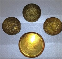 Four (4) Brass Items Including 3 Persian