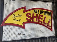 Superb Embossed Shell Arrow Sign FILL UP WITH