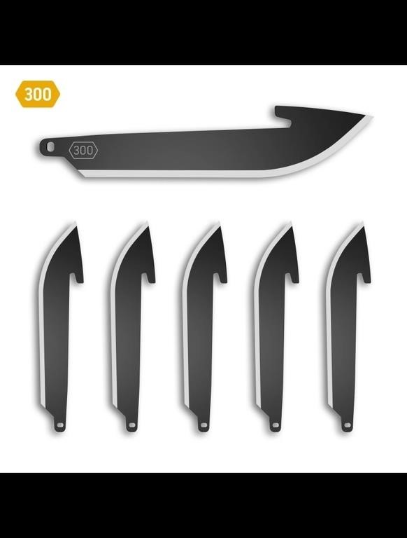 Outdoor Edge Black 3.0in Replacement Blades 6 Pcs