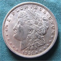 1921 U.S. MORGAN SILVER DOLLAR COIN