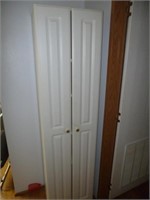 Double Door 5 Shelf Upright Narrow Storage Cabinet