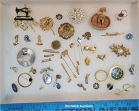 Vintage jewelry - mostly brooches