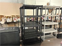 Four Tier Plastic Shelf, 6' Tall