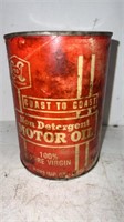 Vintage Coast to Coast Motor Oil Can
