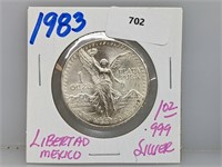 1983 1oz .999 Silver Mexico 1 Onza