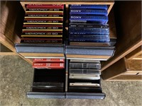 Two Cassette Storage Racks & Blank Cassettes