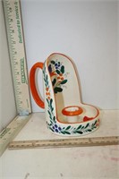 Hand Painted Ceramic Candle Holder