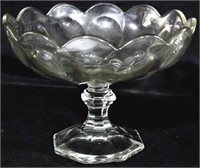 Heisey Colonial Signed Compote 6x8.5"