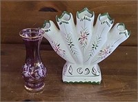 Vintage Finger Bud & Egyptian Crystal Vases