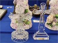 TWO CRYSTAL RELIGIOUS CROSSES