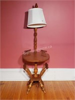 MAPLE SIDE TABLE/LAMP COMBO