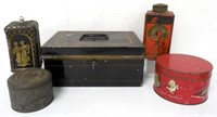 Lot of Tins and Cash Box