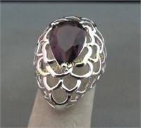 New Ring: Size 8.25 Purple Swarovski Crystal Knot
