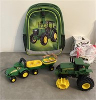 JOHN DEERE BACKPACK AND TOYS