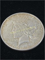 1926-S Silver Peace Dollar AU