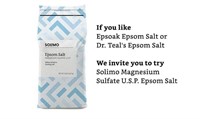 Solimo Epsom Salt Soaking Aid 8lbs; 3-Pack