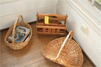 Baskets and magazine rack