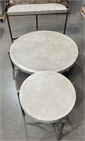 *Read Round Coffee Table Set 3PcsConcrete Top