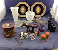 Lot Of Vntg Glass Incl Iris & Herringbone/More