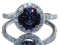 14kt Gold 3.59 ct Alexandrite and Diamond Ring