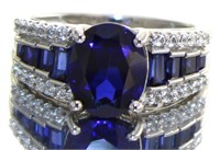 Stunning Oval 4.70 ct Sapphire Dinner Ring