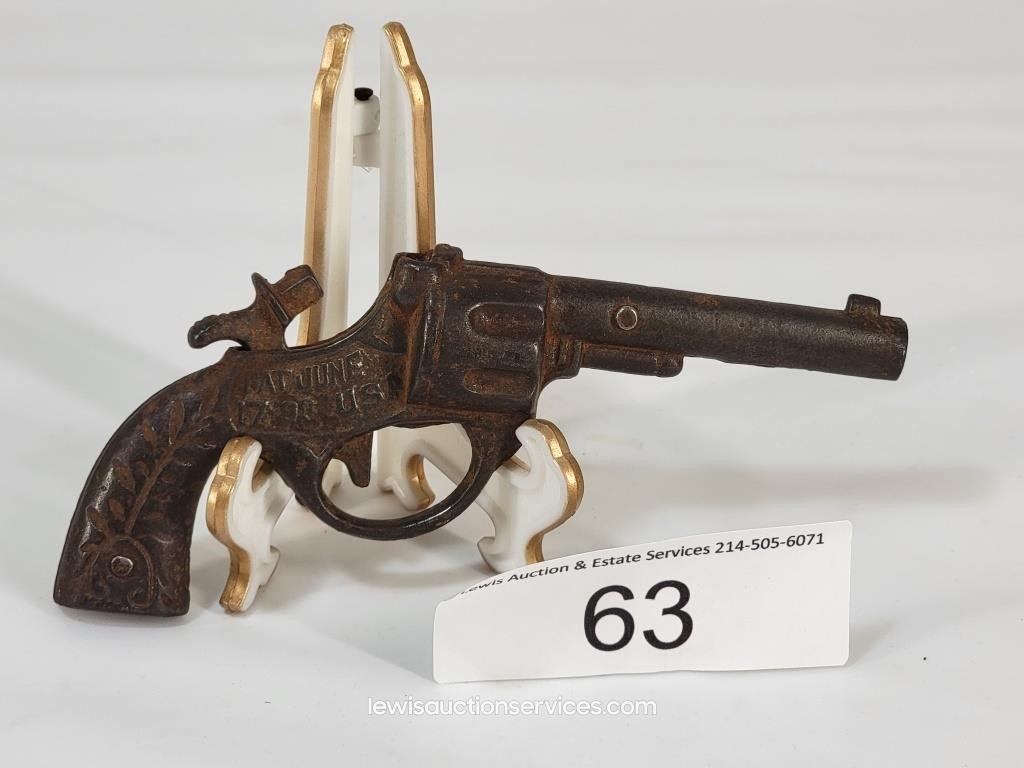 J.S Stevens Cast Iron Cap Pistol June 17, 90