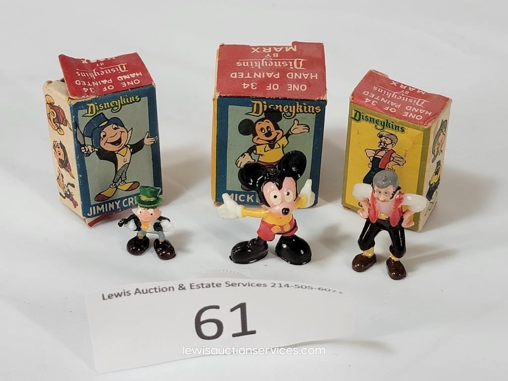 Three Marx Toys Disneykins Figures w/ Boxes