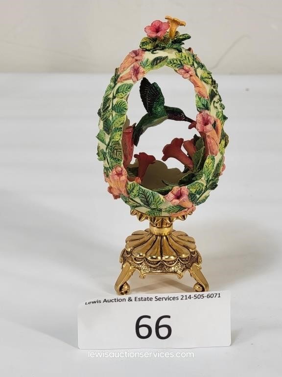 House Of Faberge Resin Cast Hummingbird Egg