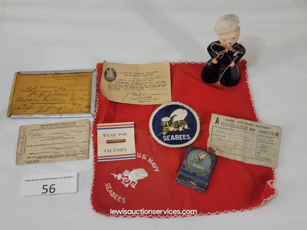 Collection of Seabees Navy Memorabilia & Cards