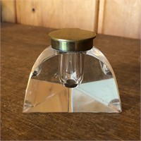 Crystal Glass Scent Bottle or Inkwell