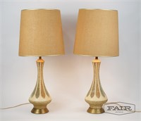 Pair of Quartite Creative Corp. Plaster Lamps
