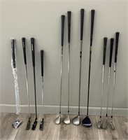 Assorted Golfing Clubs, Irons, Putters