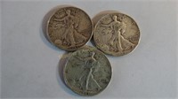 2  Liberty Walking Half Dollars - 1943 & 1942