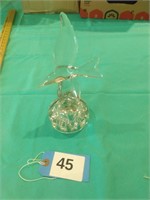 Clear Glass Bird Figurine